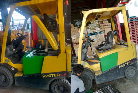 แบตเตอรี่ลิเธียม FADINIUM ใส่รถโฟล์คลิฟท์ HYSTER บริษัทเจมส์โฮลเซลจำกัด